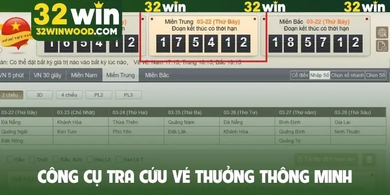 Công cụ tra cứu vé thưởng thông minh