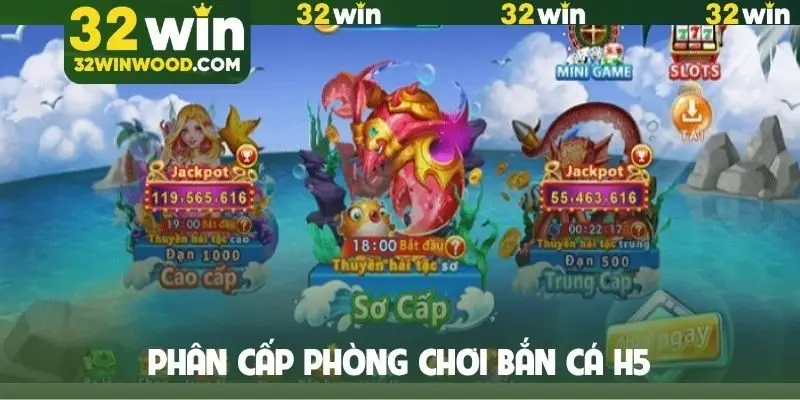 Phân cấp phòng chơi Bắn cá H5