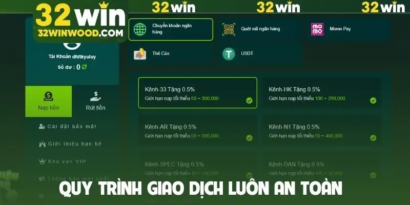 Quy trình giao dịch luôn an toàn