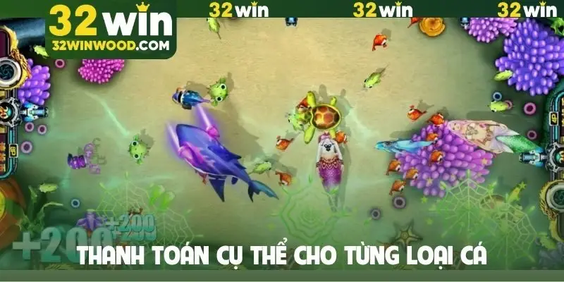 Thanh toán cụ thể cho từng loại cá